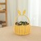 Wickerwise Hand-Woven Easter Bunny Ear Basket with Handle – Multi-Purpose Paper Rope Wicker Basket for Easter Egg Hunts, Picnics, Flower Arrangements, Food Storage, Party, and Home Decor
